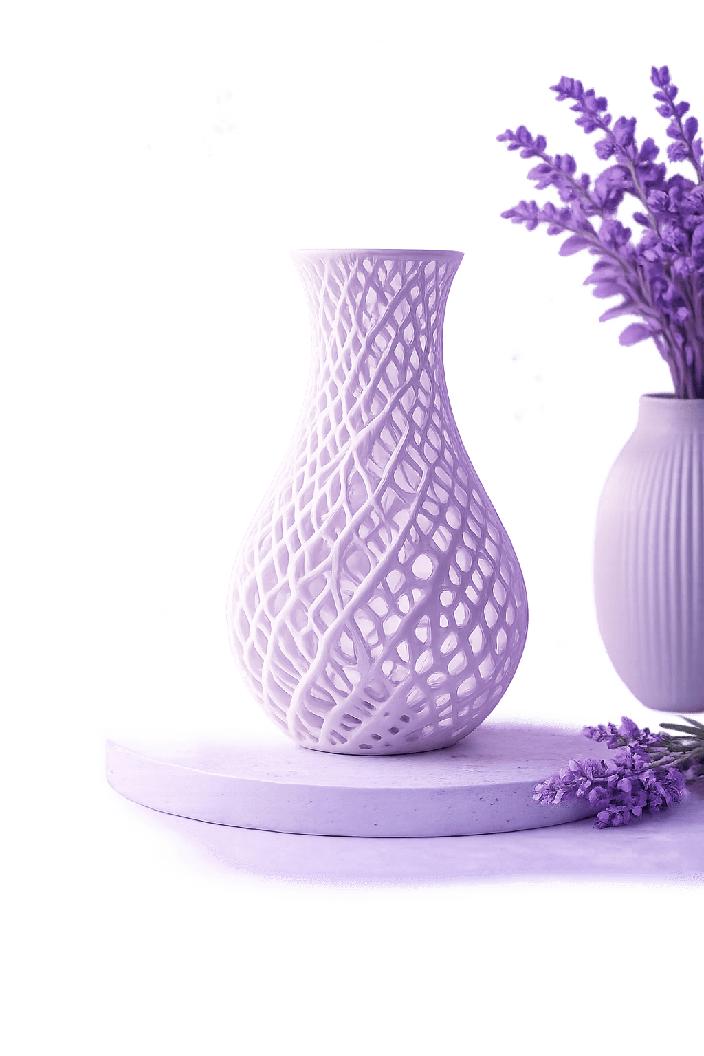 3D printed prototype object on a clean background